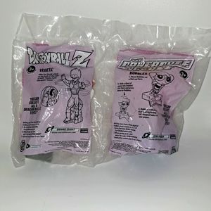 2002 DragonBall Z Vegeta + The Powerpuff Girls Bubbles Burger King Toys